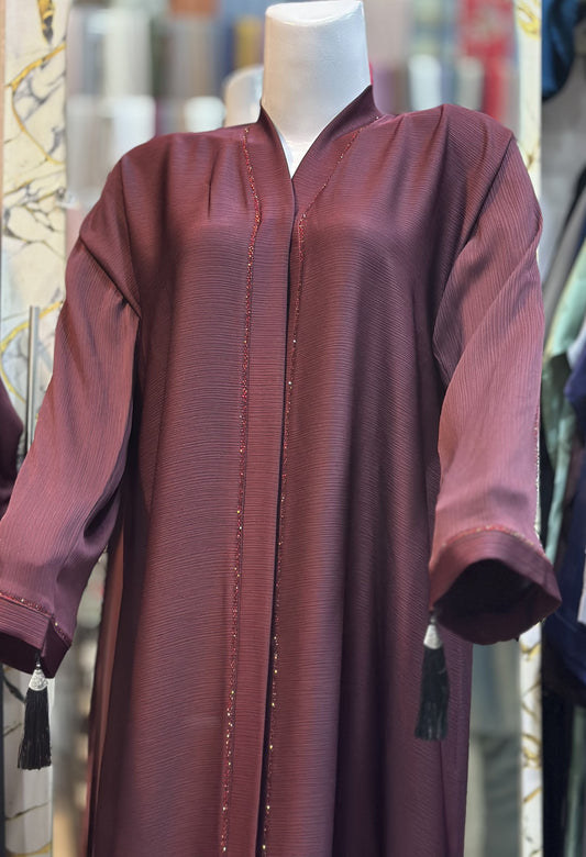 DMC Stone Open Abaya β Zoom Fabric