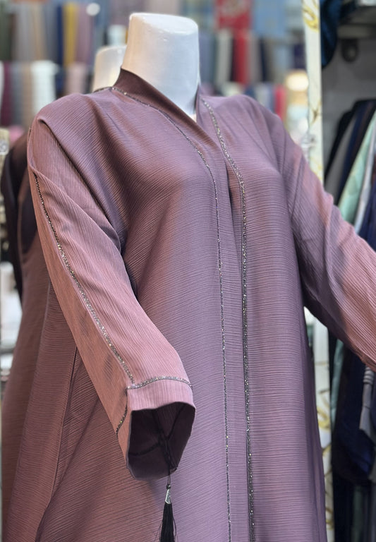 DMC Stone Open Abaya – Zoom Fabric