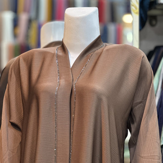 DMC Stone Open Abaya – Zoom Fabric