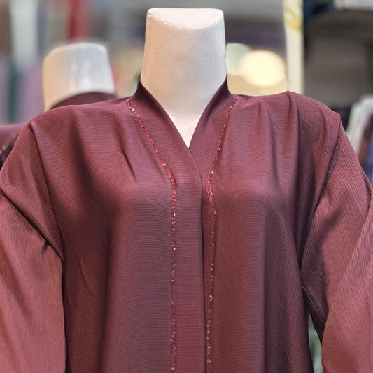 DMC Stone Open Abaya – Zoom Fabric