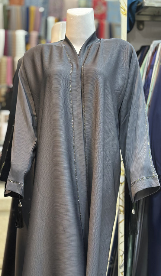 DMC Stone Open Abaya – Zoom Fabric