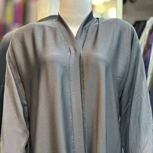 DMC Stone Open Abaya – Zoom Fabric