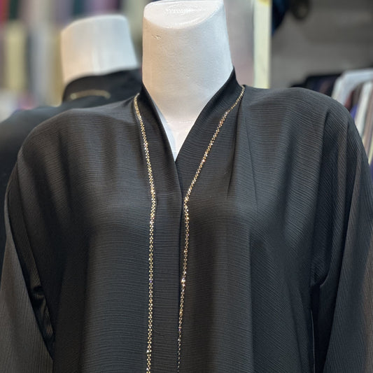 DMC Stone Open Abaya – Zoom Fabric