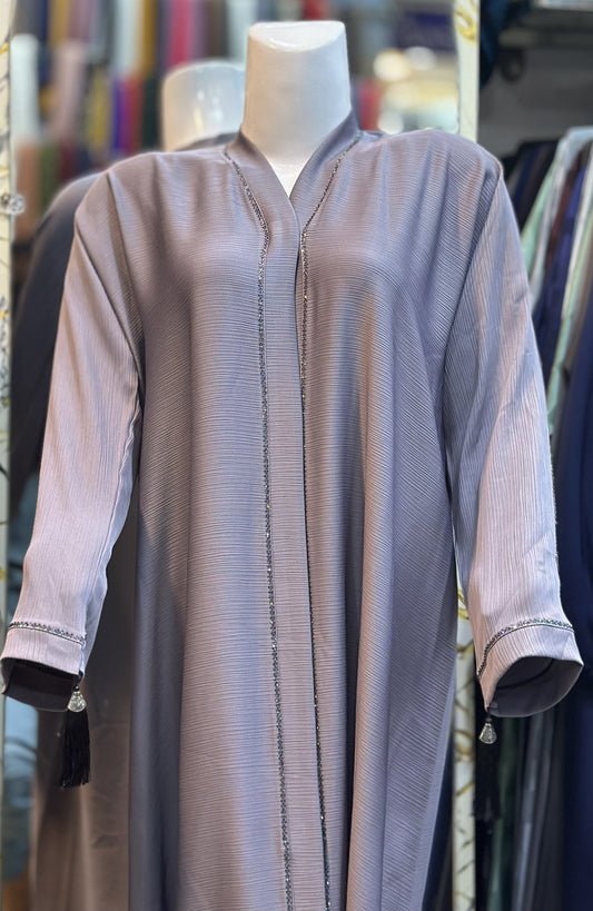 DMC Stone Open Abaya – Zoom Fabric